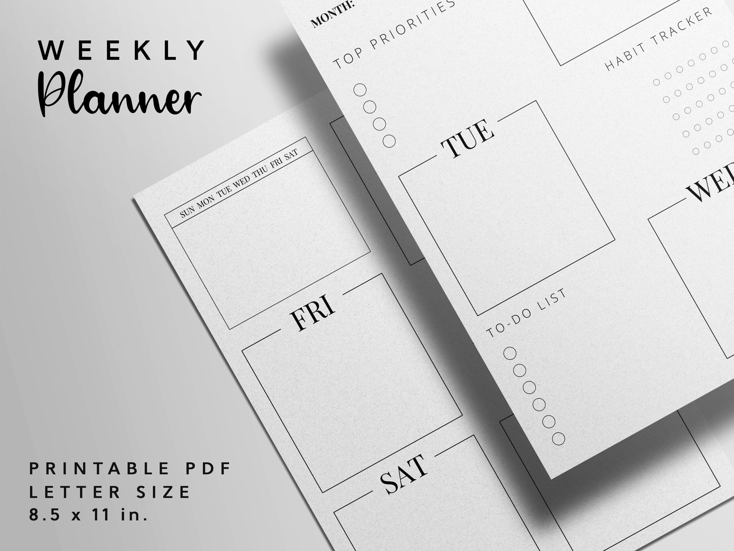 2 Week Planner Printable
