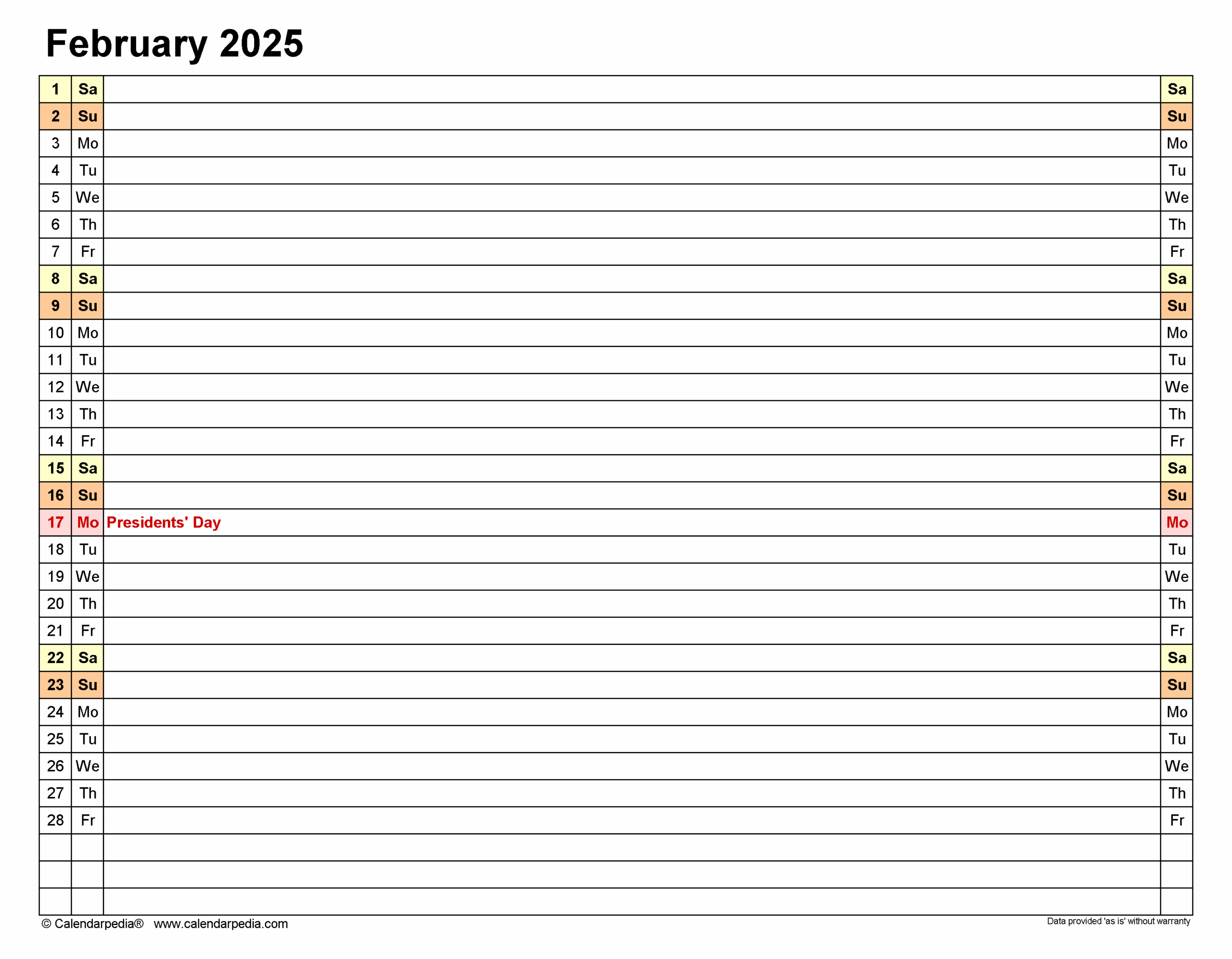 2025 February Calendar Planner Printable Pdf 2025 Sonni Elfrieda
