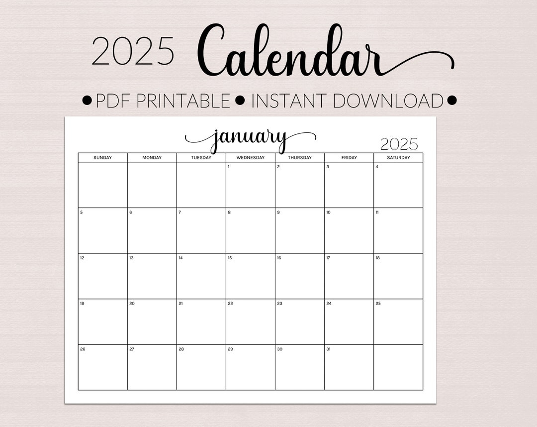 2025 Monthly Printable Planner Landscape Monthly Planning 2025 Monthly Printable Planner Landscape Monthly Planning