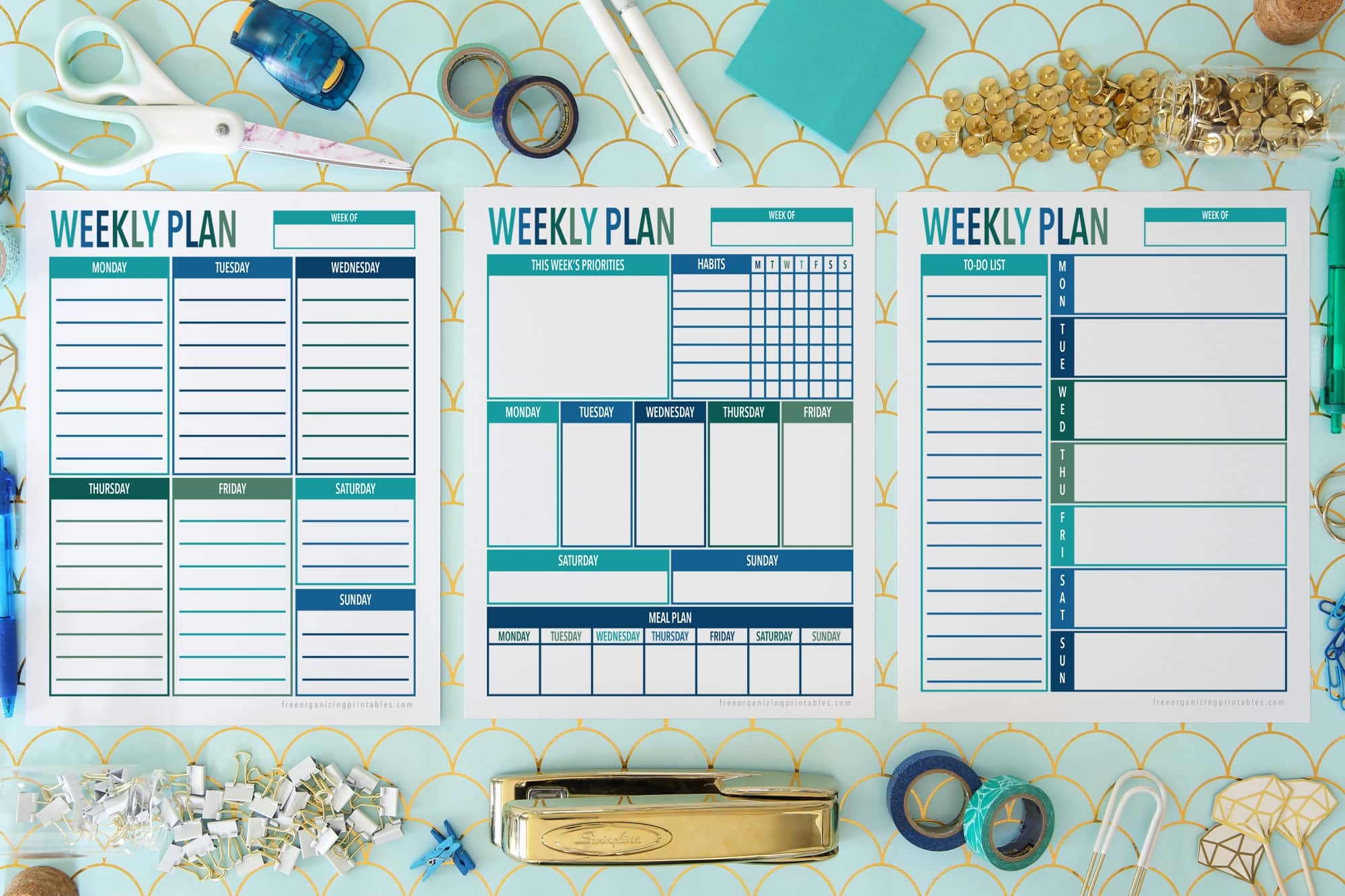 5 Free Printable Weekly Planner Templates 5 Free Printable Weekly Planner Templates