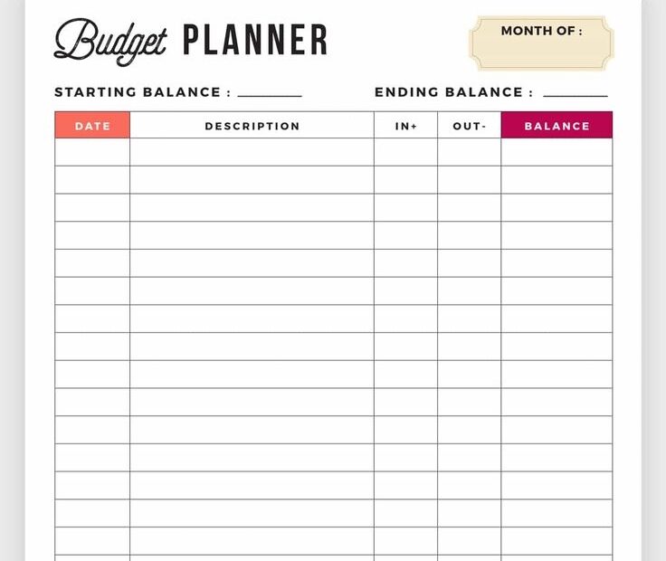 A Free Printable Budget Planner With Text Overlay