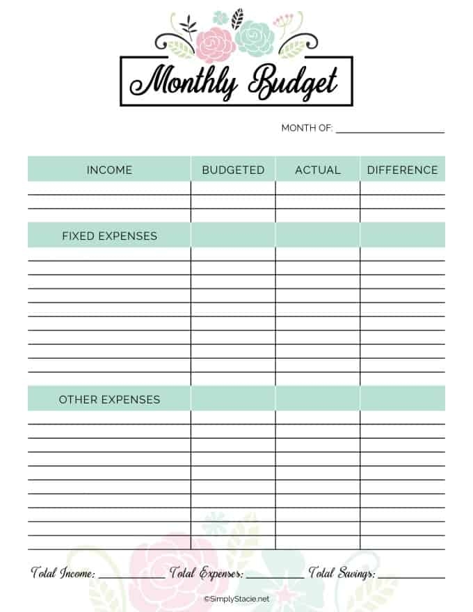 Cute Budget Planner Printable Lopezunlimited