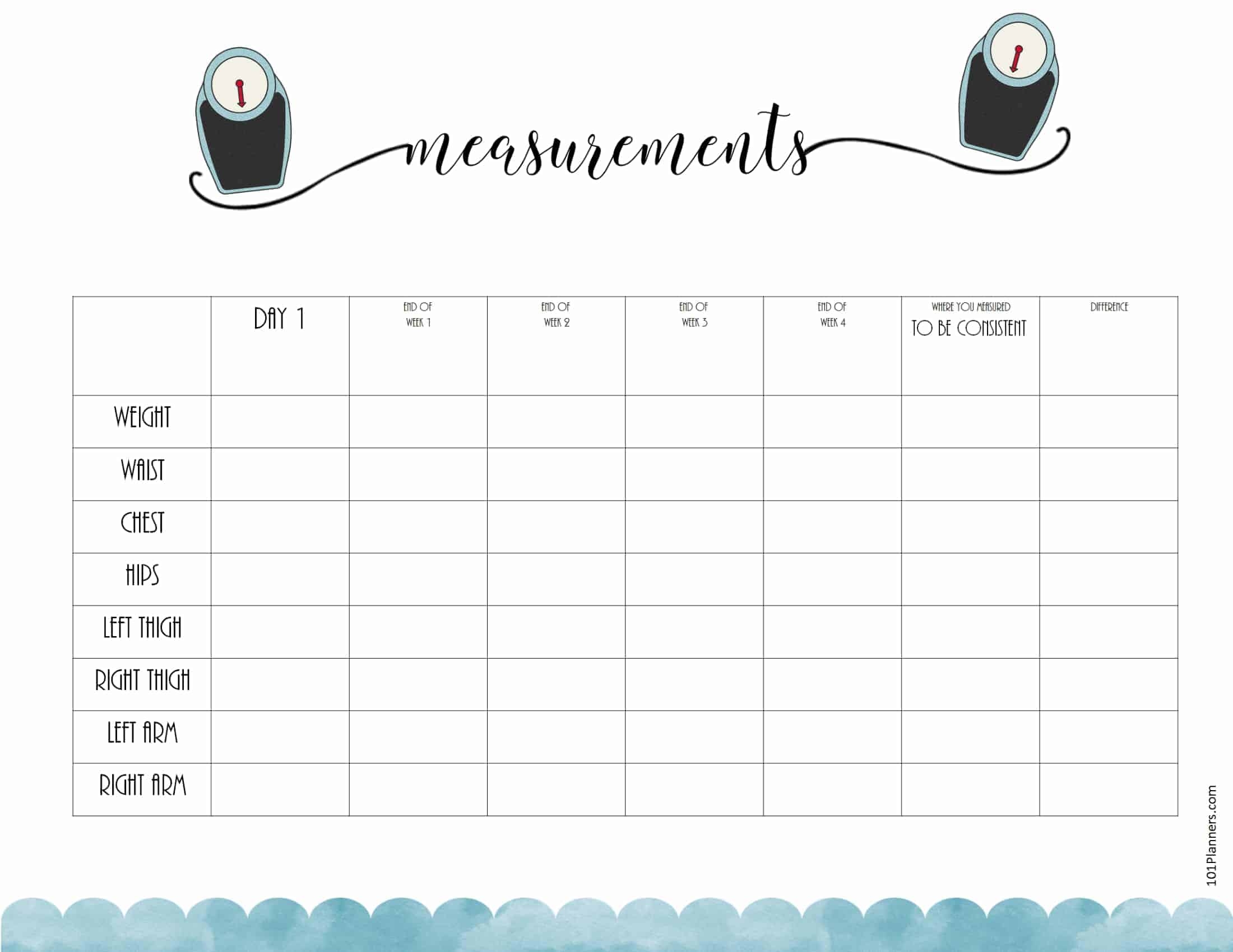 Fitness Planner Printable