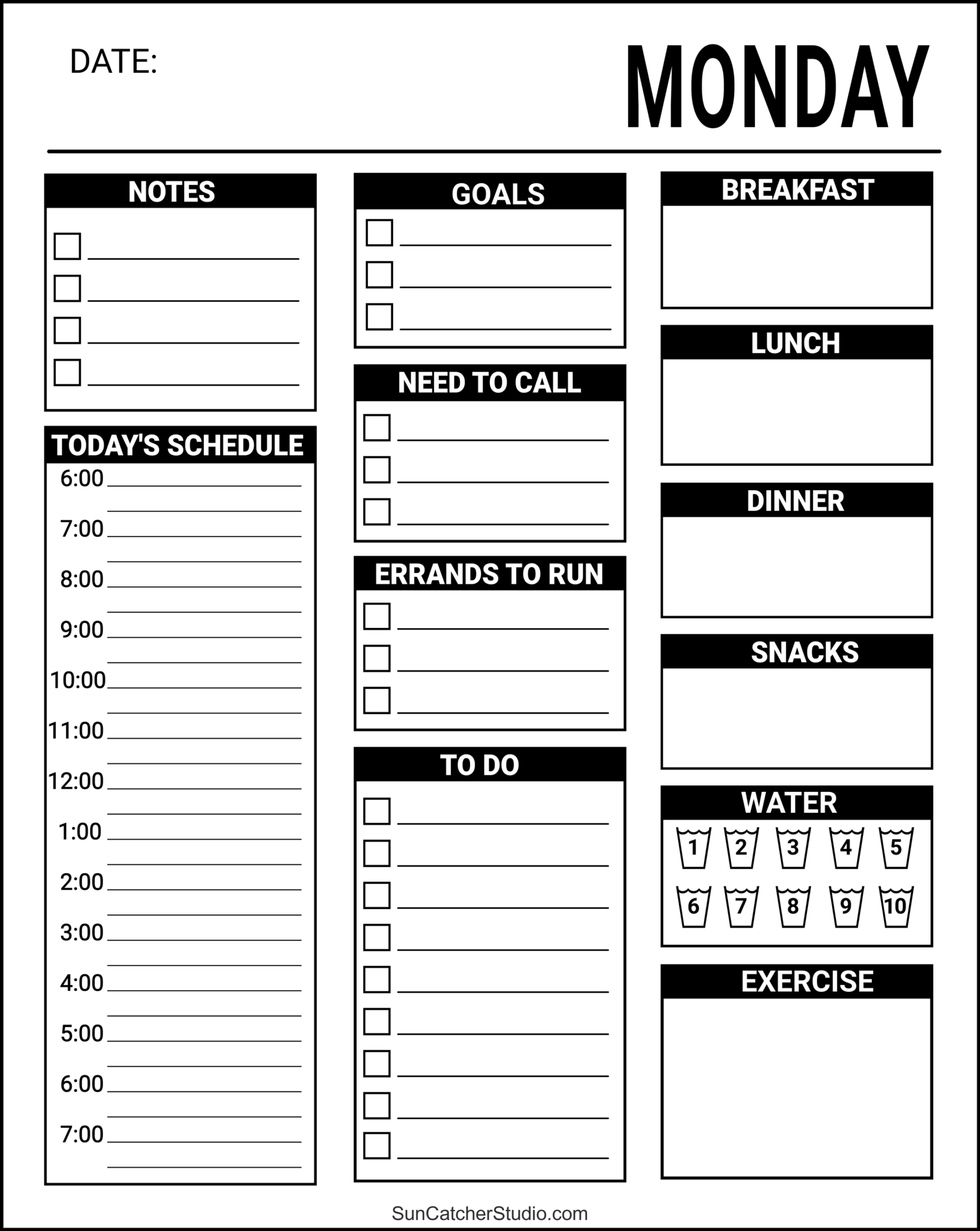 Free Free Printable Daily Planner Pdf Download Free Free Printable 