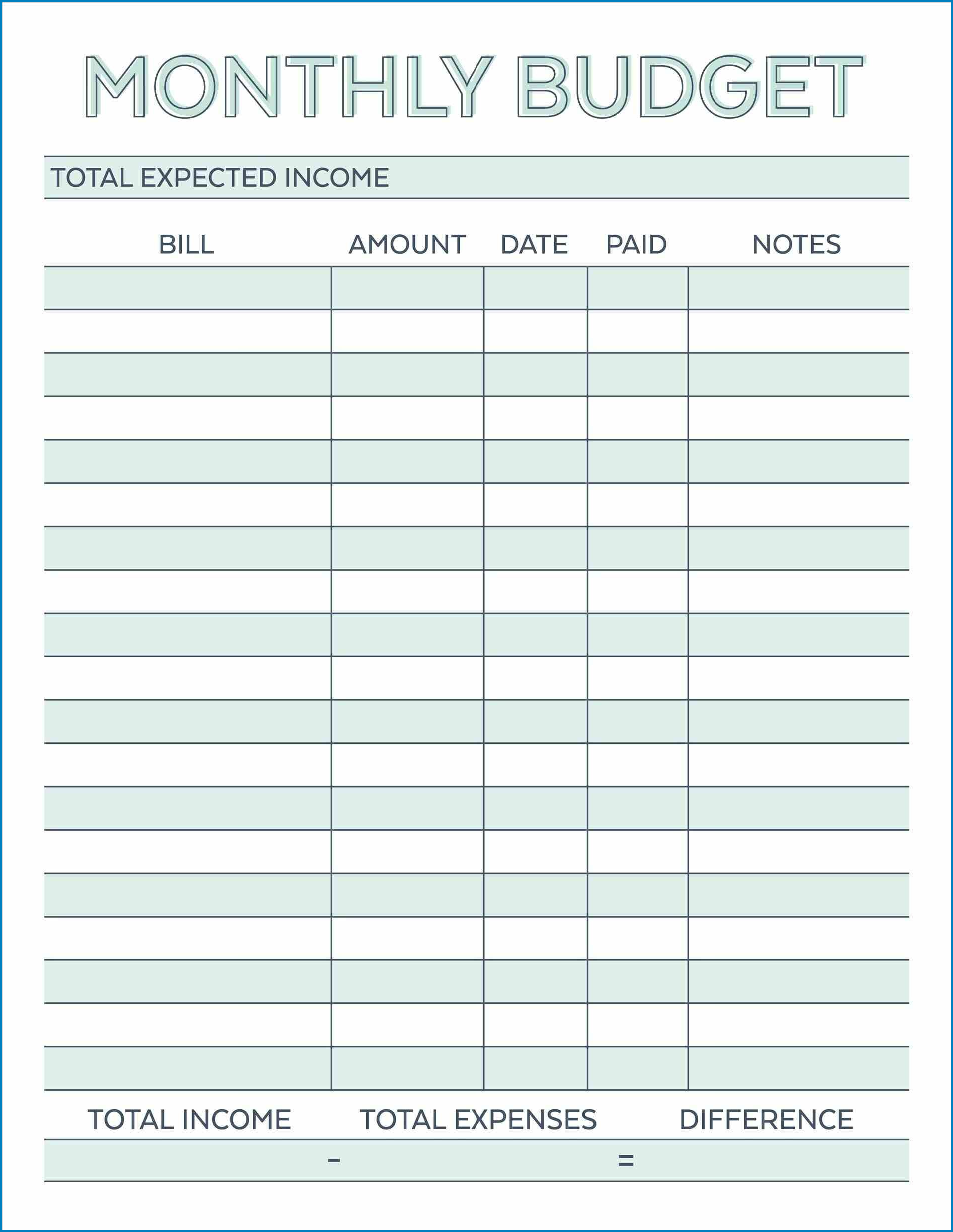 Free Printable Budget Planner 2025 Pdf Bertram P Huggins