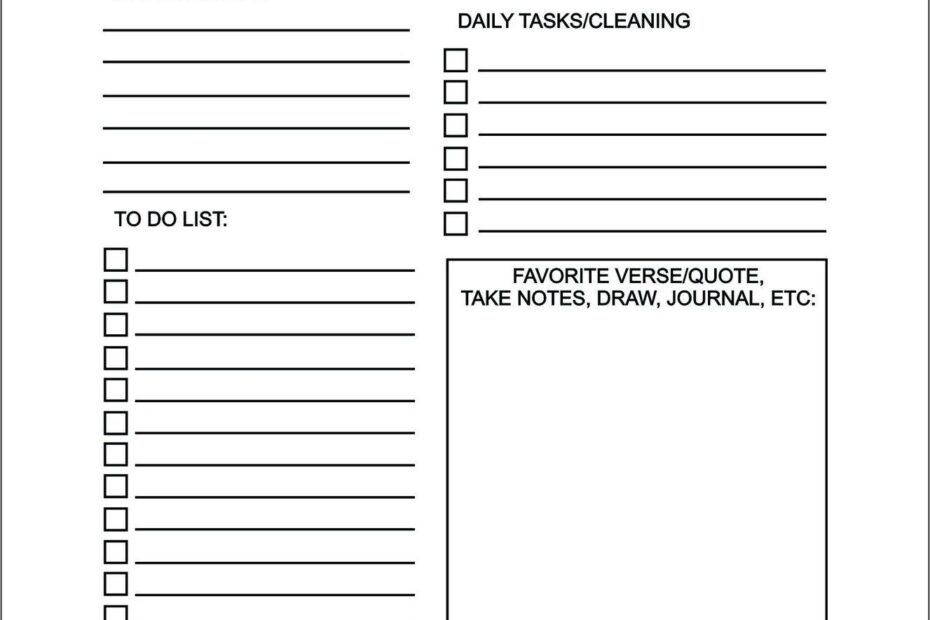 Free Printable Daily Planner Sheets