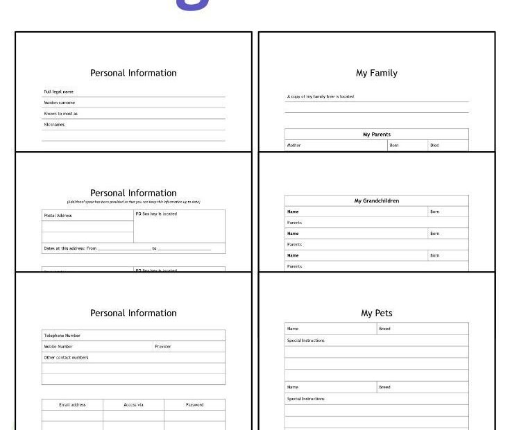 Free Printable Final Wishes Planner