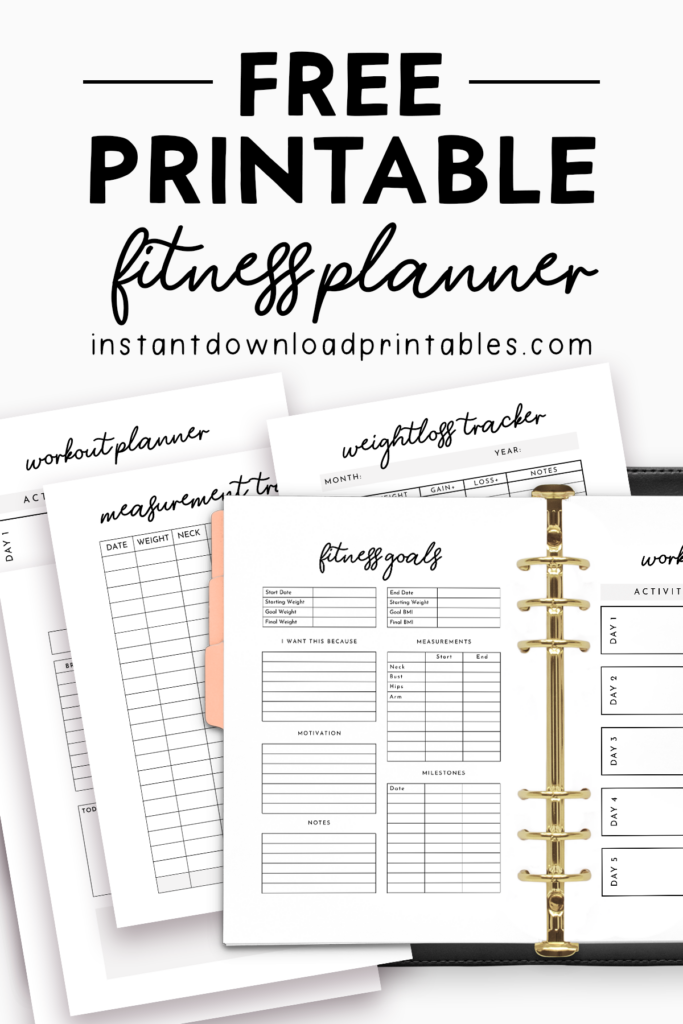 Free Printable Fitness Planner Pdf Fillable Form 2023