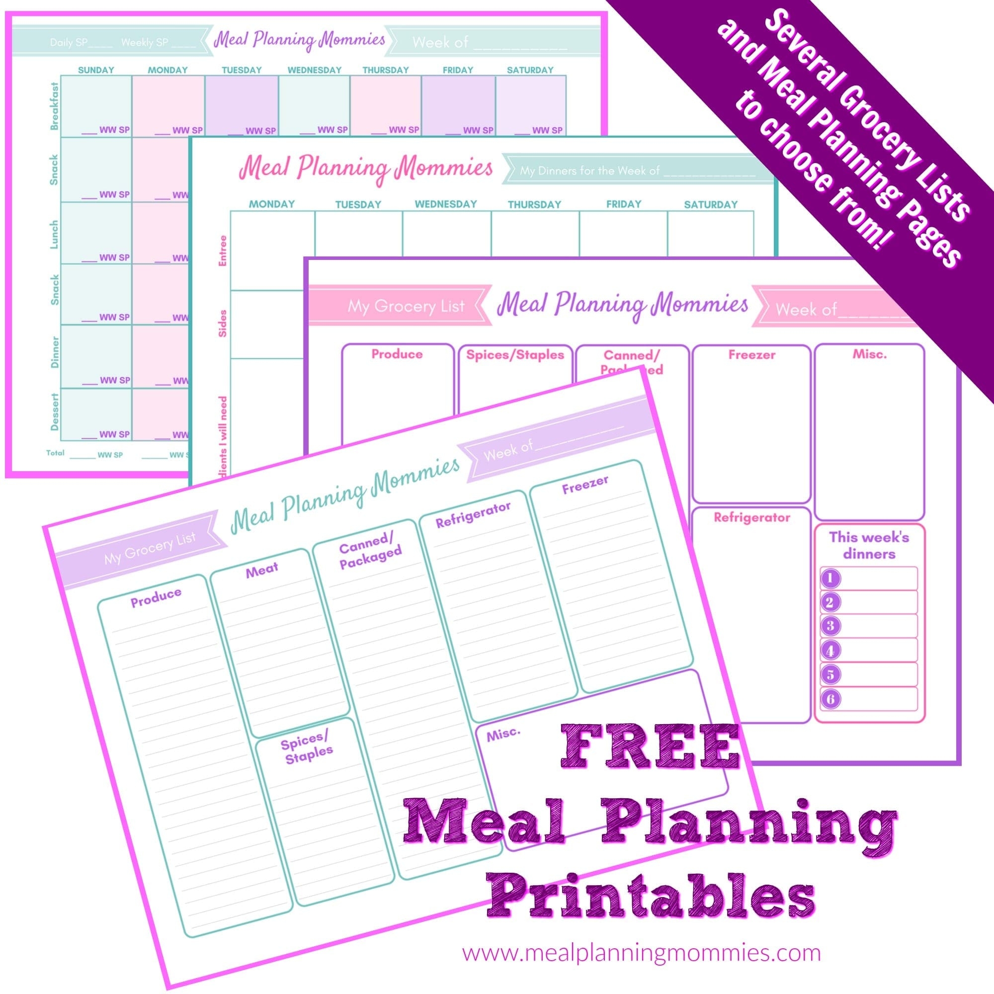 Free Printable Meal Planner Templates Dvdfert