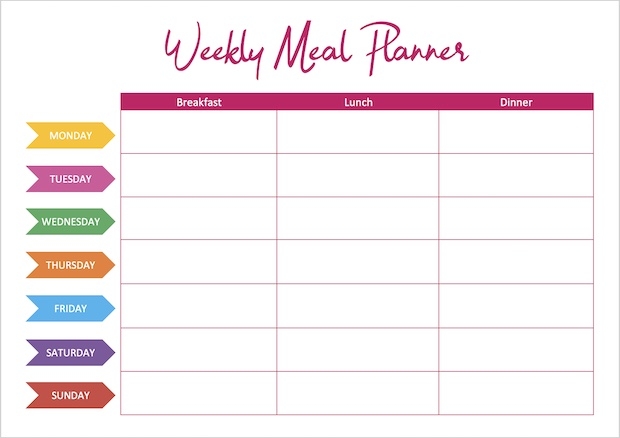  Free Printable Meal Planner Templates PDF WORD 