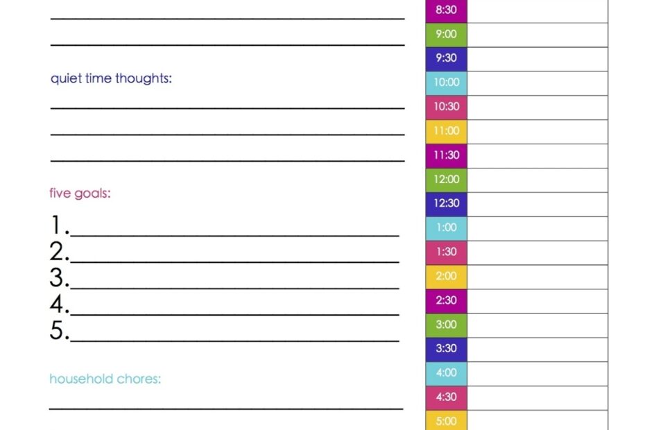 Free Printable Planner Pages Activity Shelter
