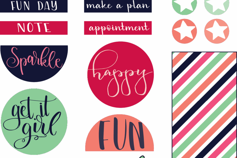 Free Printable Planner Stickers