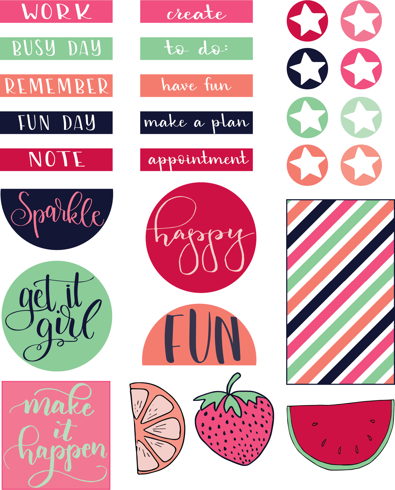 Free Printable Planner Stickers