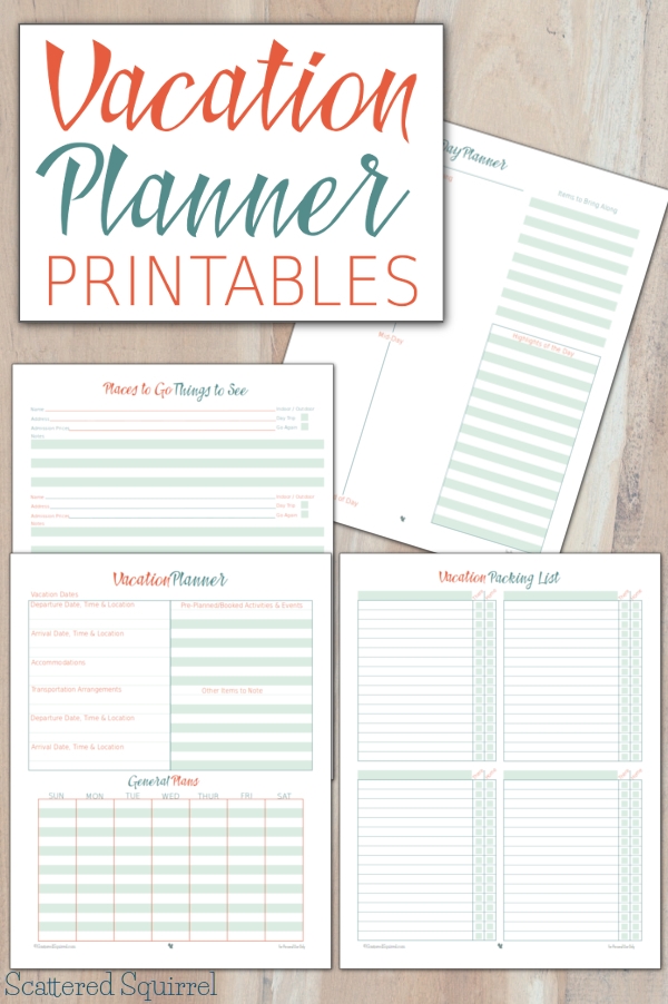 Free Printable Vacation Planner Template Printable Templates