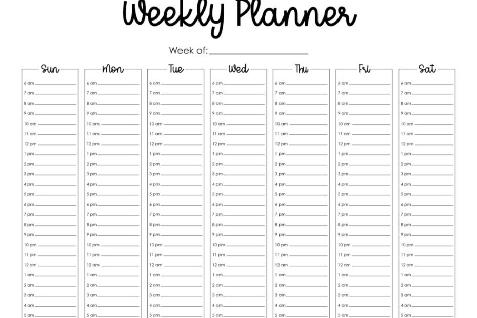 Free Printable Weekly Planner Templates To Help You 42 OFF