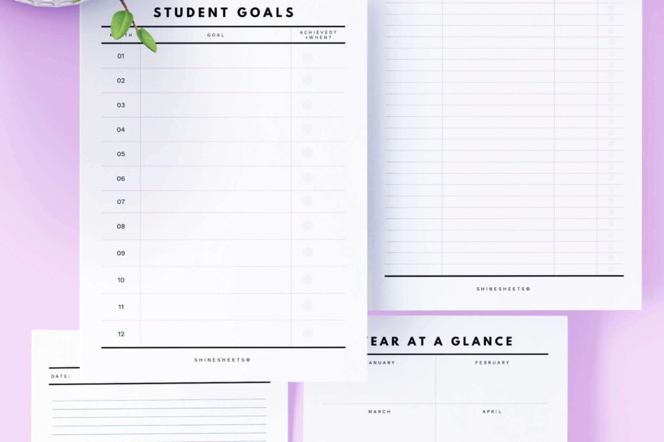 Free Student Planner Printable 15 Helpful Pages For Your Studies