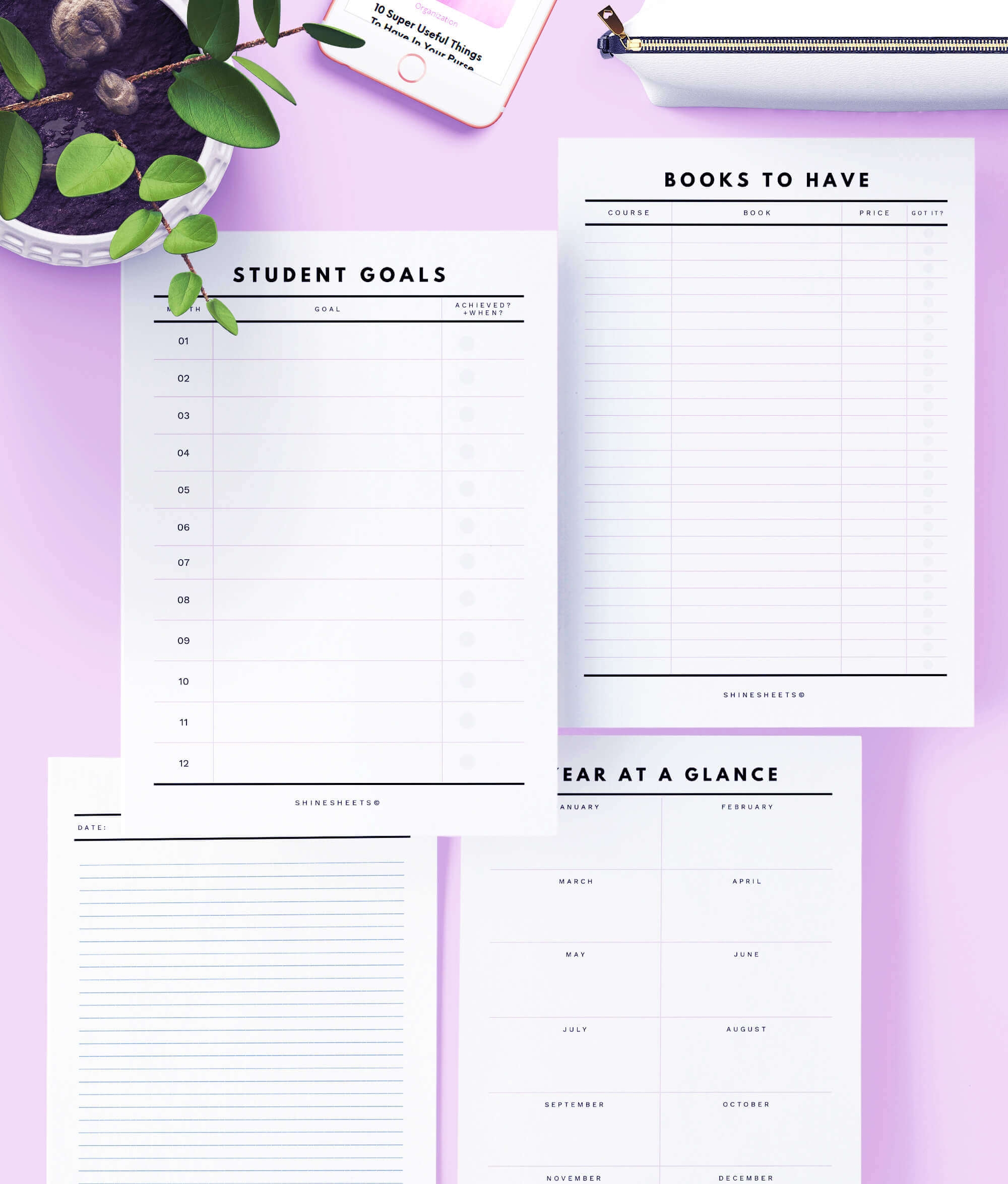 Free Student Planner Printable 15 Helpful Pages For Your Studies 