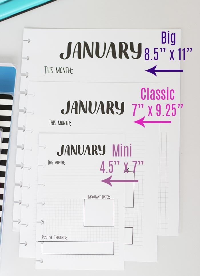 Happy Planner Printable Size Happy Planner Printable Size