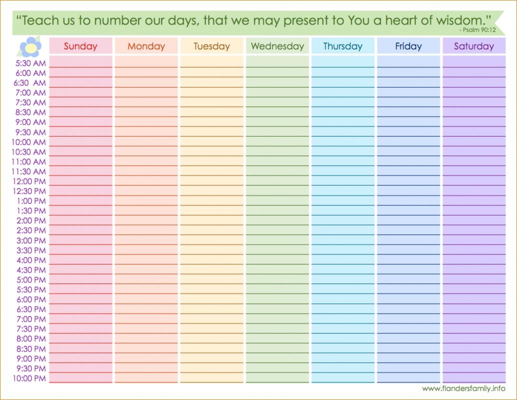 Hourly Daily Planner Printable