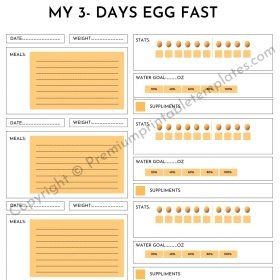 OMAD Planner One Meal A Day Planner 7 day Weekly Calendar Menu 