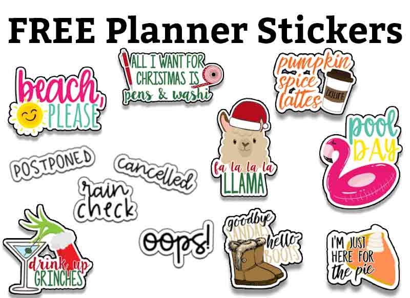 Planner Printable Stickers Free Printable Planner Stickers