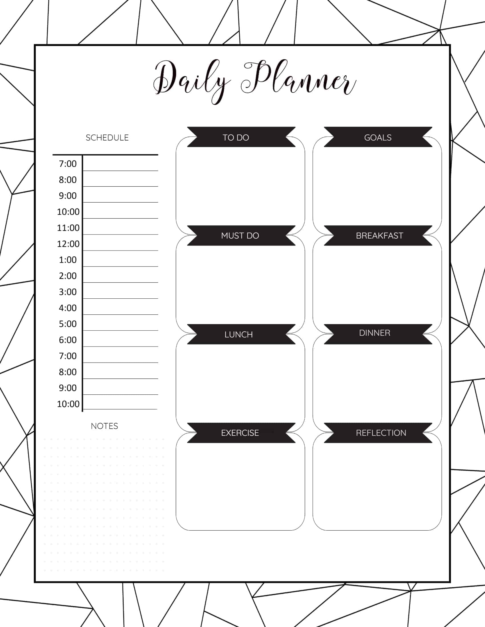 Planner Template Printable