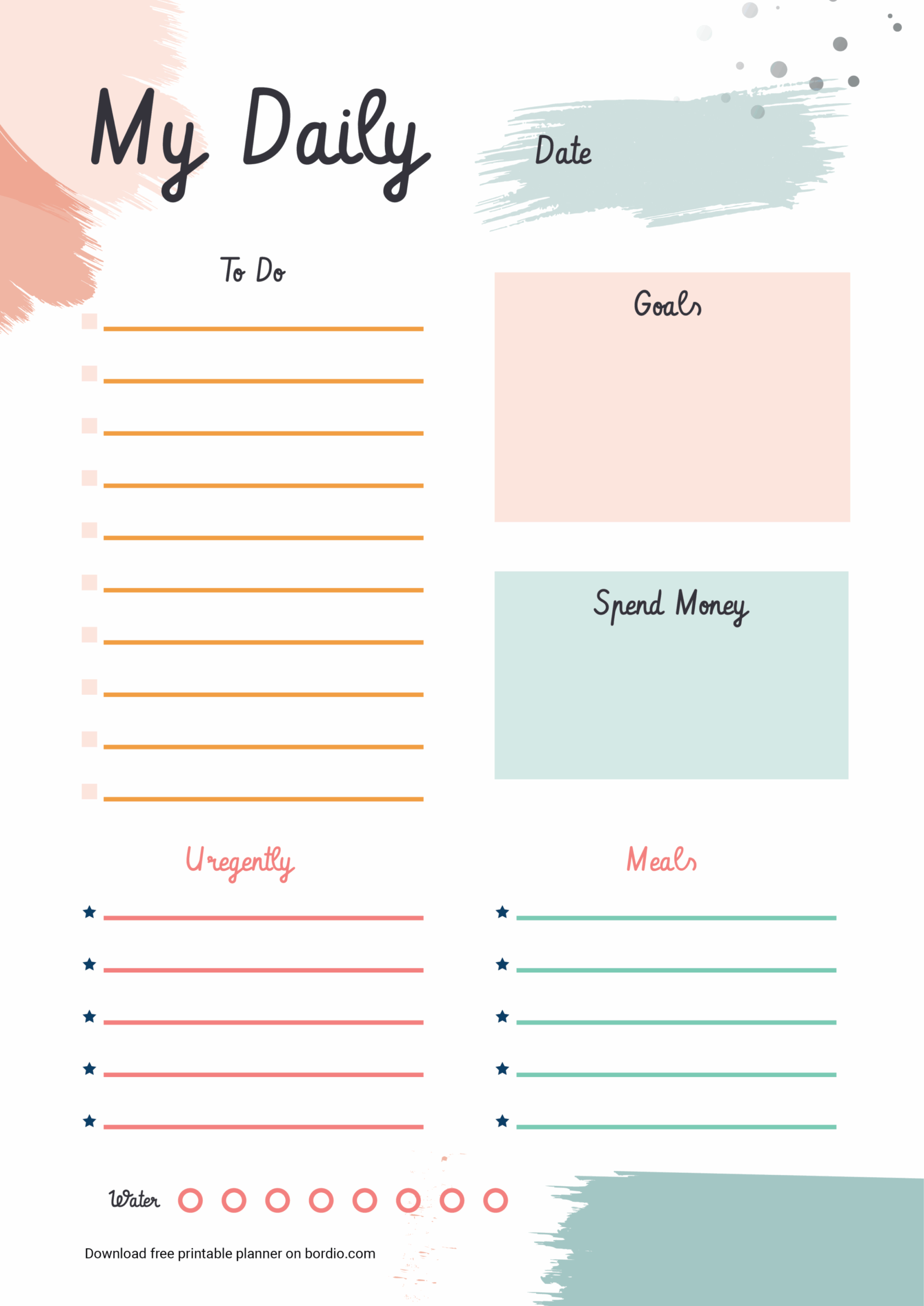 Printable Daily Planner Template Bordio Printable Daily Planner Template Bordio