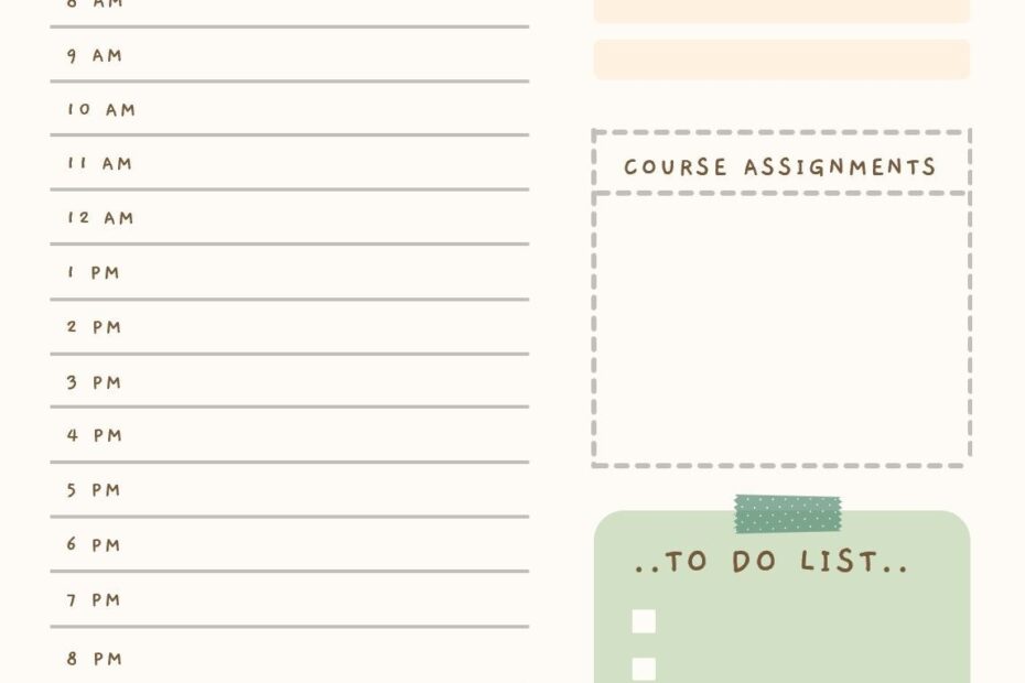 Printable Daily Study Planner