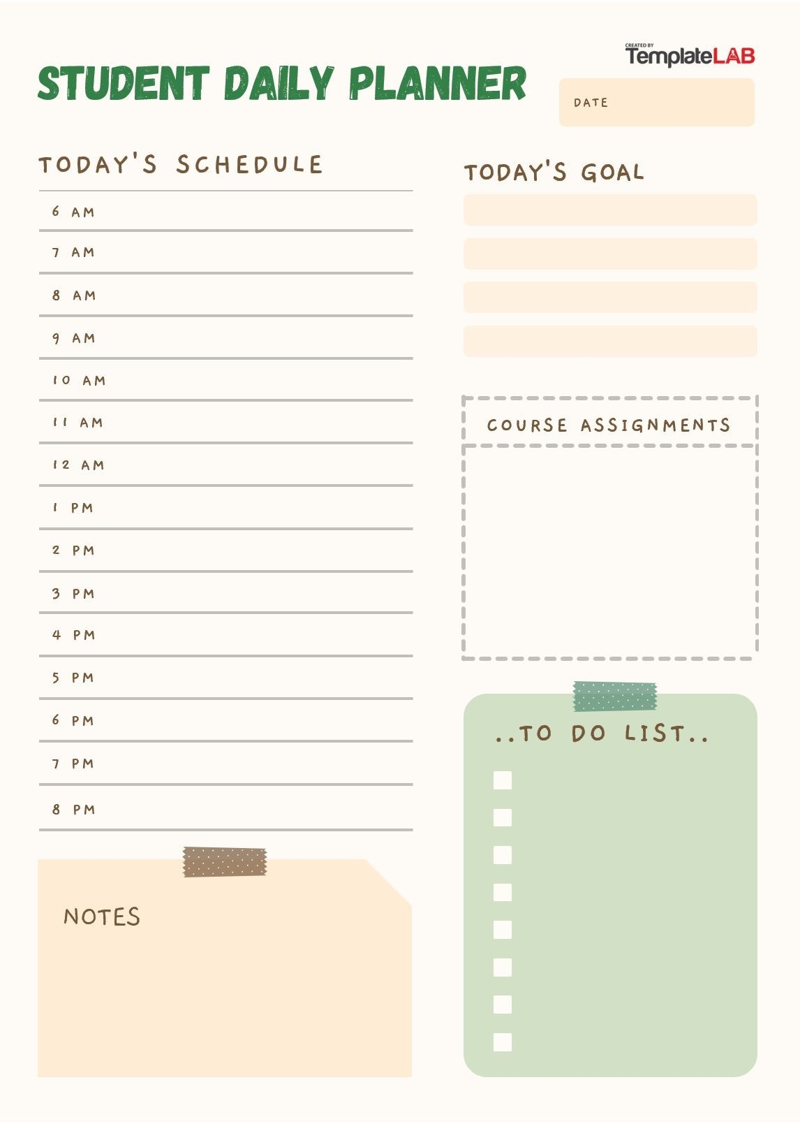 Printable Daily Study Planner