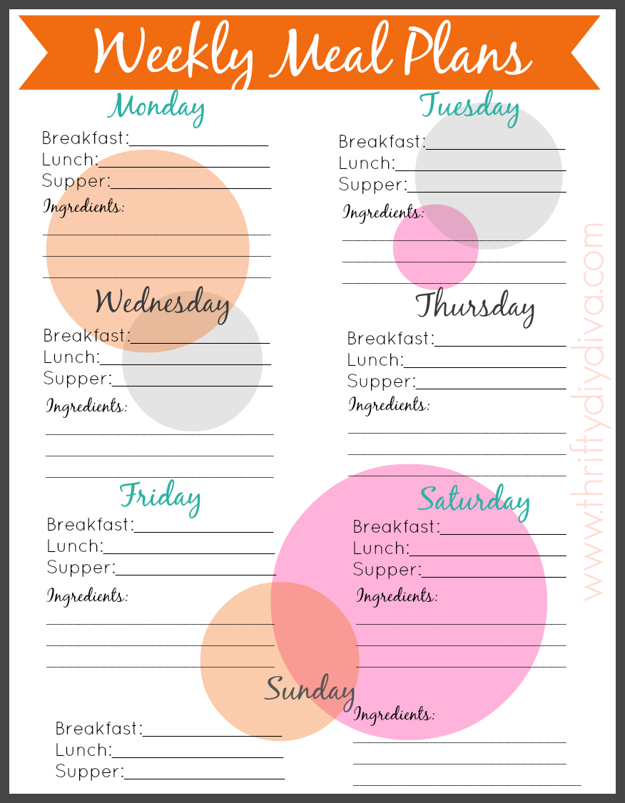 Printable Menu Planner Free Printable New Year Banners