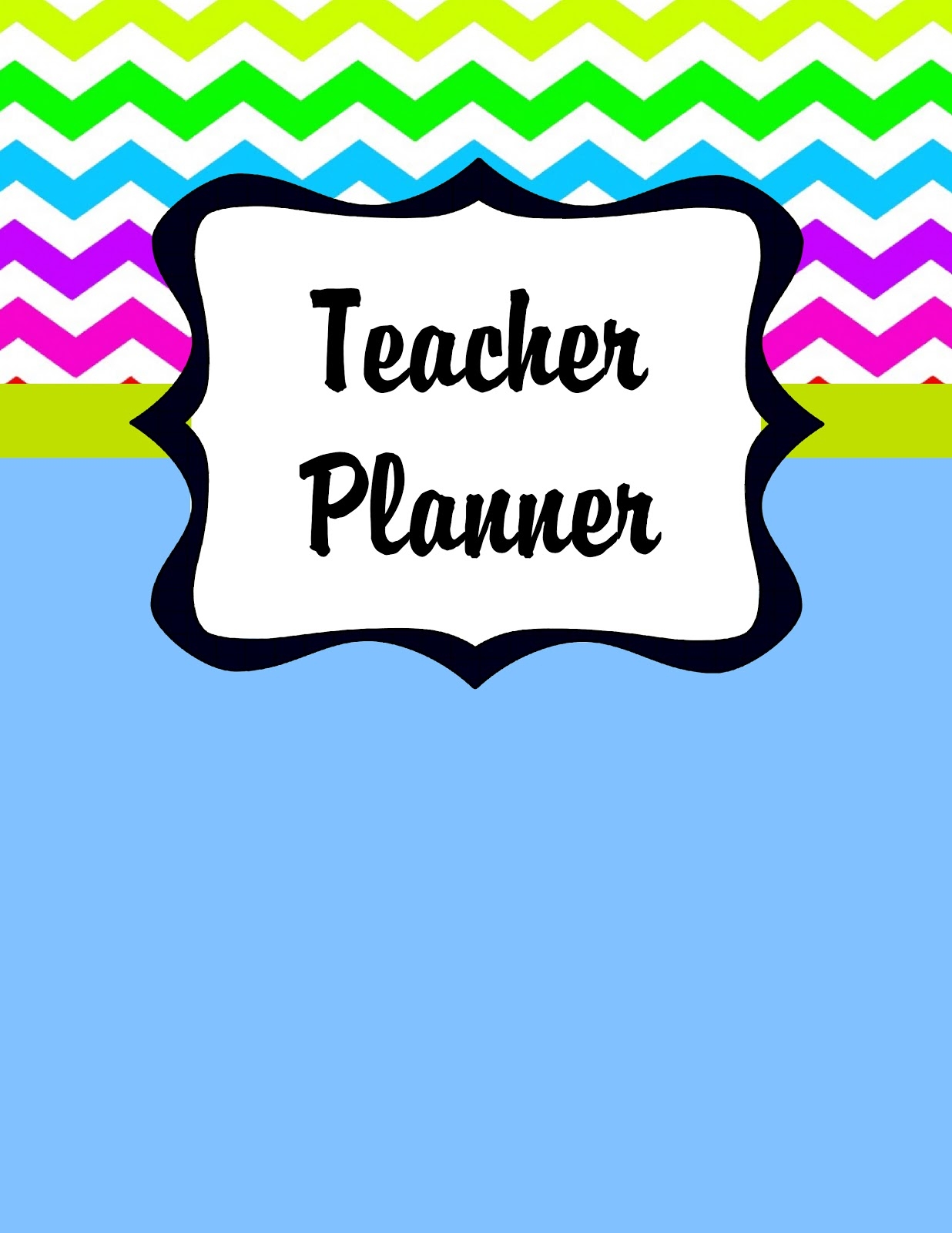 Printable Teacher Planner Cover