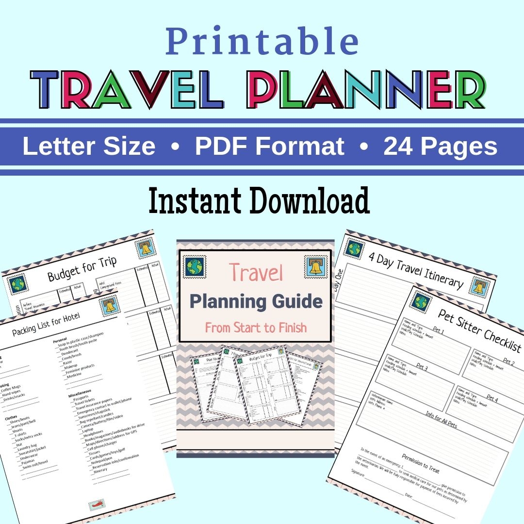Printable Travel Planner Farm Girl Designs