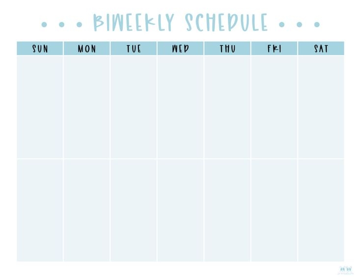 Printable Two Week Planner Page 7 Weekly Planner Printable Calendar 