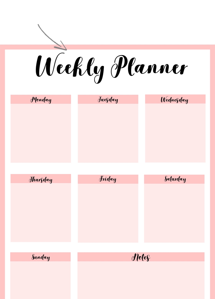 Printable Weekly Planner Pdf Shop Fresh