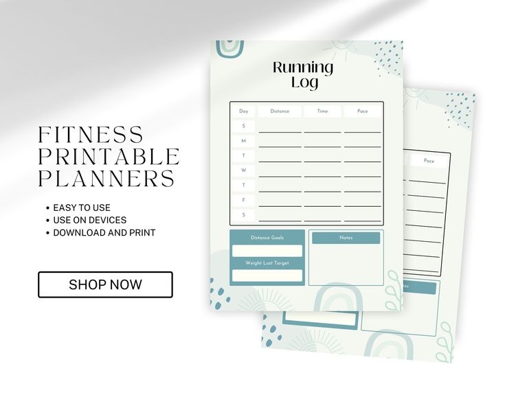 Printable Workout Planner Weekly Exercise Planner Printable Fitness