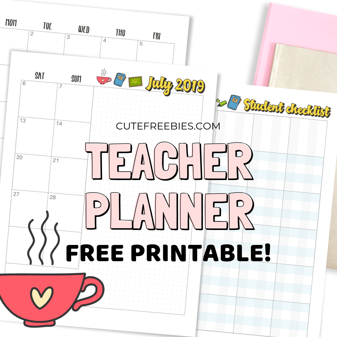 Teacher Planner For 2019 2020 Free Printable Cute Freebies For You Teacher Planner For 2019 2020 Free Printable Cute Freebies For You