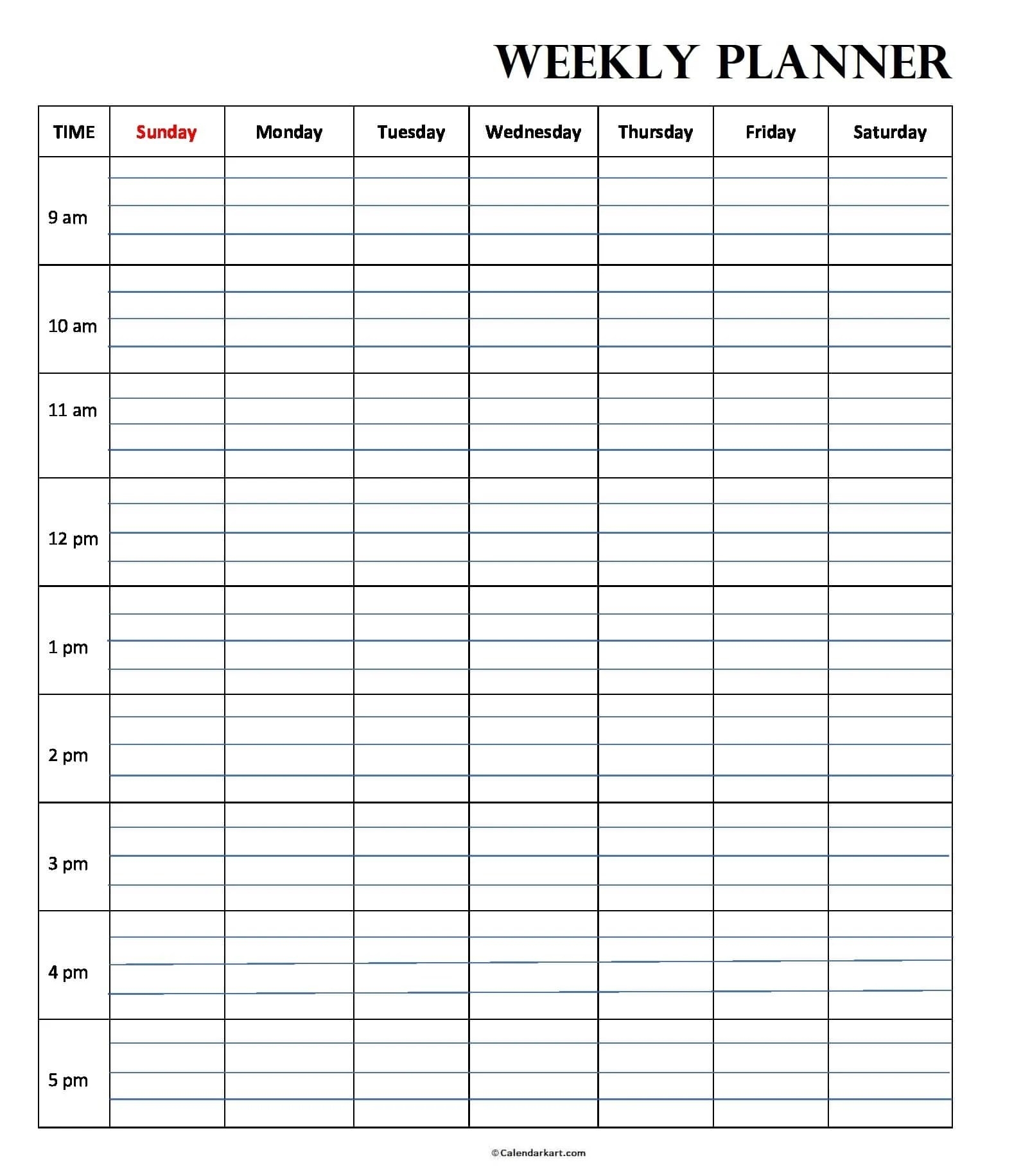 Weekly Hourly Planner Printable Pdf Printable Word Searches
