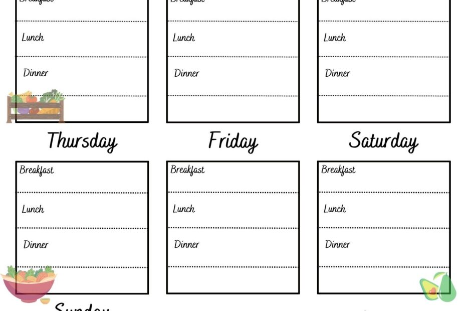 Weekly Meal Planner Printable In 2024 Weekly Meal Planner Printable
