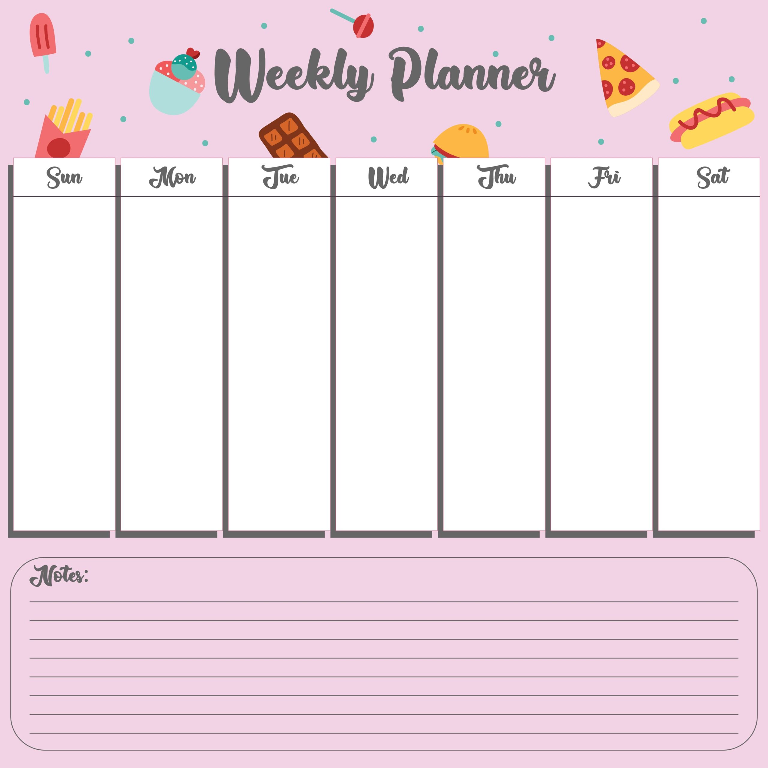 Weekly Planner 10 Free PDF Printables Printablee