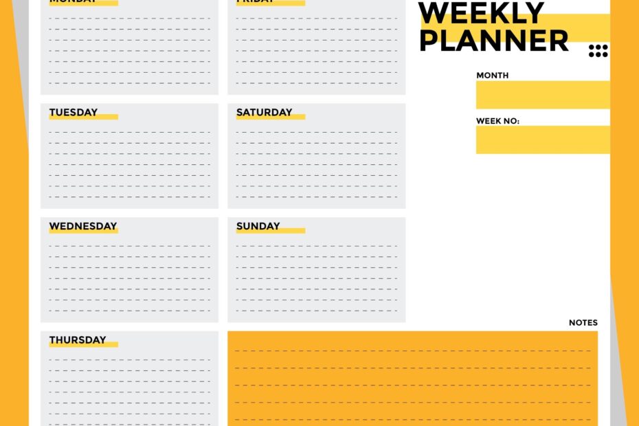 Weekly Planner 10 Free PDF Printables Printablee