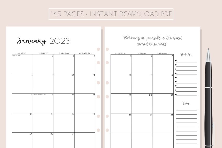 Weekly Planner Printable 2023